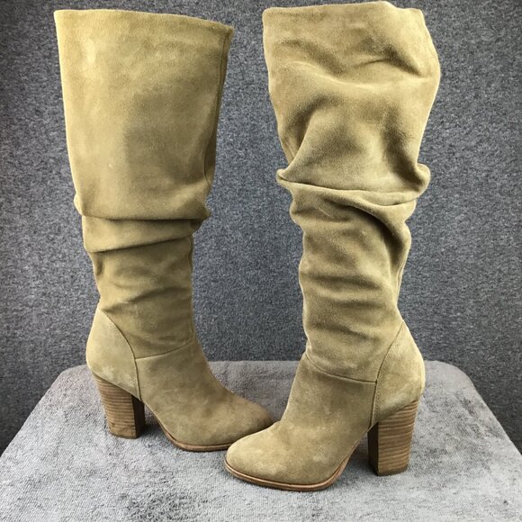 Steve Madden Nevada Suede Leather Slough Boots in Sand Sz 7B - Picture 5 of 12